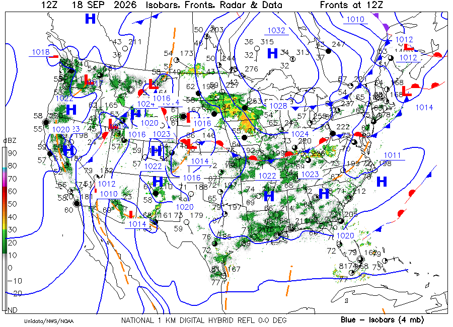 12Z Surface Data Analysis